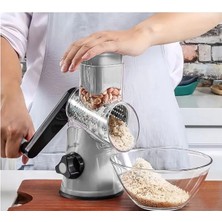 Seram Collection Kollu Manuel Sebze Doğrayıcı Çevirmeli Vantuzlu Değirmen Rulo Rende Siyah