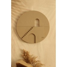 Hoyatap Bej Renk El Boyama Dekoratif Katmanlı Modern Minimal Tablo