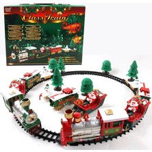 Ganbao 1 Takım Noel Elektrikli Tren Oyuncak Raylı Araba Mini Tren Parçası Çerçeve Ses Işığı ile Noel Ağacı Dekorları Çocuk Oyuncak Yeni Yıl Noel Hediyesi (Yurt Dışından)