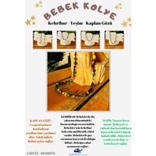 Doğal Taş Dünyası Sertifikalı Bebek Kehribar Kolye Kehribar - Yeşim - Kaplan Gözü