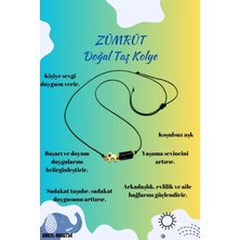 Doğal Taş Dünyası Sertifikalı Zümrüt Doğal Taş Kolye Fil Obje Detaylı Makrome Kilit Sistemi El Işçiliği