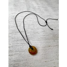 Doğal Taş Dünyası Sertifikalı Yosunlu Akik Doğal Taş Kolye Sürpriz Hediyeli Aaa Kalite Makrome Kapama