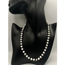 Doğal Taş Dünyası Sertifikalı Doğal Taş Havlit Taşı Kolye 6mm