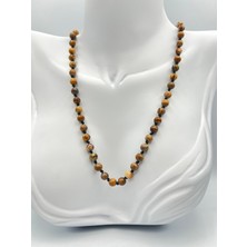 Doğal Taş Dünyası Sertifikalı Doğal Taş Jasper Taşı Kolye Aaa Kalite 6mm