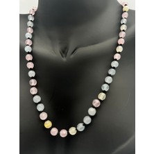 Doğal Taş Dünyası Sertifikalı Doğal Taş Morganit Taşı Kolye Aaa Kalite 6mm