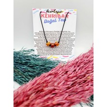 Doğal Taş Dünyası Sertifikalı Doğal Kehribar Taşı Tasarım Kolye