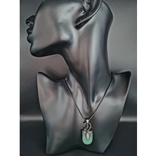 Doğal Taş Dünyası Sertifikalı Aventurin Doğal Taş Kolye Tasarım Aaa Kalite Sürpriz Hediyeli