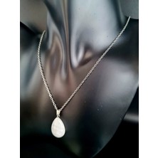 Doğal Taş Dünyası Sertifikalı Kristal Kuvars Doğal Taş Damla Kesim Kolye Aaa Kalite Sürpriz