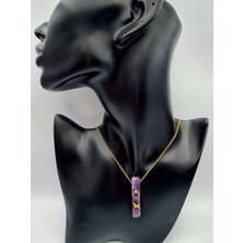 Doğal Taş Dünyası Sertifikalı Doğal Taş Ametist Kolye Aaa Kalite Sürpriz