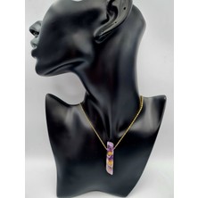 Doğal Taş Dünyası Sertifikalı Doğal Taş Ametist Kolye