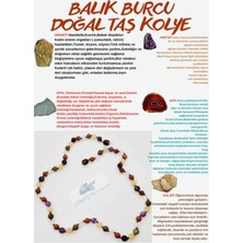 Doğal Taş Dünyası Sertifikalı Özel Tasarım Balık Burcu Kolye Unakit Opal Ametist Akik Kalsit