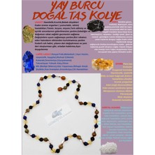 Doğal Taş Dünyası Sertifikalı Özel Tasarım Yay Burcu Kolye Unakit Oniks Sitrin Lapis Lazuli Kristal Kuvars