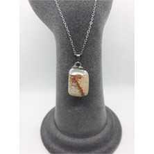 Doğal Taş Dünyası Sertifikalı Jasper Taşı Doğal Taş Kolye