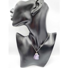 Doğal Taş Dünyası Sertifikalı Doğal Işlenmemiş Akik Taşı Kolye Tasarım