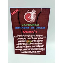 Doğal Taş Dünyası Sertifikalı Yay Burcu Unakit Taşı Doğal Taş Kolye