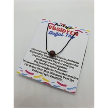 Doğal Taş Dünyası Sertifikalı Obsidyen Taşı Kolye Ayarlanabilir Orijinal Doğal Taş Çok Fonksiyonlu Kolye