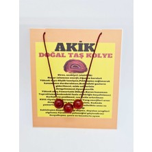 Doğal Taş Dünyası Sertifikalı Akik Doğal Taş Kolye Ayarlanabilir Orijinal Doğal Taş Çok Fonksiyonlu Kolye 3 Lü Tasarım