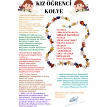 Doğal Taş Dünyası Sertifikalı Kız Öğrenci Kolyesi Kehribar P. Kuvars Kalsit Havlit Lapis Akik Hematit Doğal Taş Kolye