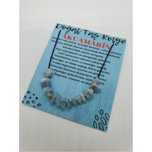 Doğal Taş Dünyası Sertifikalı Akuamarin Taşı Tasarım Kolye Ayarlanabilir Orijinal Doğal Taş Çok Fonksiyonlu Kolye