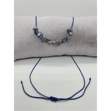 Doğal Taş Dünyası Sertifikalı Sodalit Taşı Tasarım Kolye Ayarlanabilir Orijinal Doğal Taş Çok Fonksiyonlu Kolye