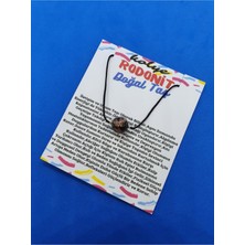 Doğal Taş Dünyası Sertifikalı Rodonit Taşı Ayarlanabilir Orijinal Doğal Taş Çok Fonksiyonlu Kolye