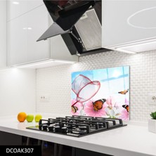 Ne Verelim Size Cam Ocak Arkası Koruyucu | Kelebek