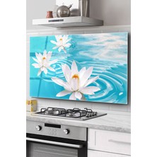 Ne Verelim Size Ocak Arkası Cam Koruyucu Tezgah Ankastre Arkası Koruyucu | Çiçek Desenli