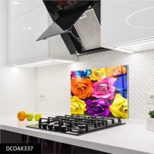 Ne Verelim Size Cam Ocak Arkası Koruyucu | Çiçek