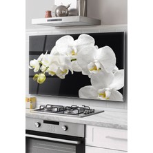 Ne Verelim Size Ocak Arkası Cam Koruyucu Tezgah Ankastre Arkası Koruyucu | Orkide Desenli