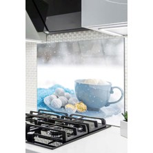 Ne Verelim Size Cam Ocak Arkası Koruyucu Ankastre Arkası Koruyucu | Mavi Kupa