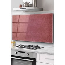 Ne Verelim Size Ocak Arkası Cam Koruyucu Tezgah Ankastre Arkası Koruyucu | Kırmızı Duvar Desenli