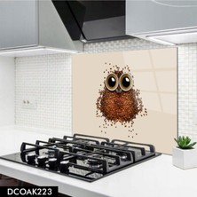 Ne Verelim Size Cam Ocak Arkası Koruyucu | Kahve ve Baykuş