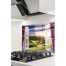 Ne Verelim Size Cam Ocak Arkası Koruyucu Ankastre Arkası Koruyucu