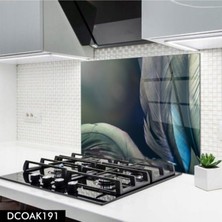 Ne Verelim Size Cam Ocak Arkası Koruyucu | Kuş Tüyü Desenli