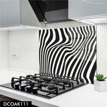 Ne Verelim Size Cam Ocak Arkası Koruyucu | Zebra Desenli