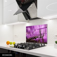 Ne Verelim Size Cam Ocak Arkası Koruyucu | Lila