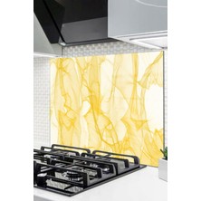 Ne Verelim Size Cam Ocak Arkası Koruyucu Ankastre Arkası Koruyucu | Sarı Dali