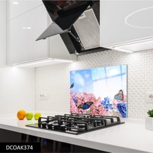 Ne Verelim Size Cam Ocak Arkası Koruyucu | Kelebek