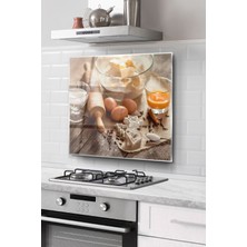 Ne Verelim Size Ocak Arkası Cam Koruyucu Tezgah Ankastre Arkası Koruyucu | Yumurta Desenli