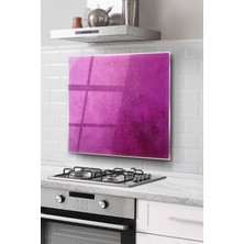 Ne Verelim Size Ocak Arkası Cam Koruyucu Tezgah Ankastre Arkası Koruyucu | Mor Duvar Desenli