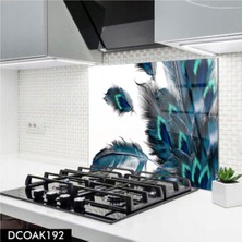 Ne Verelim Size Cam Ocak Arkası Koruyucu | Kuş Tüyü Desenli