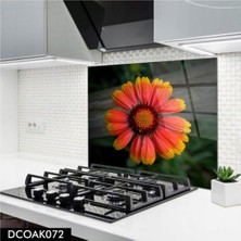 Ne Verelim Size Çiçek Model Cam Ocak Arkası Koruyucu