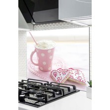 Ne Verelim Size Cam Ocak Arkası Koruyucu Ankastre Arkası Koruyucu | Pembe Kupa