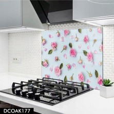 Ne Verelim Size Cam Ocak Arkası Koruyucu | Çiçek Desenli