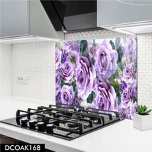 Ne Verelim Size Cam Ocak Arkası Koruyucu | Çiçek Desenli