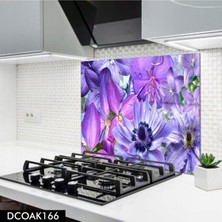 Ne Verelim Size Cam Ocak Arkası Koruyucu | Çiçek Desenli