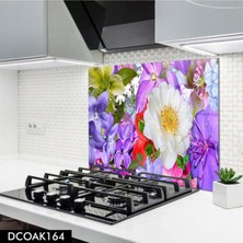 Ne Verelim Size Cam Ocak Arkası Koruyucu | Çiçek Desenli
