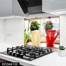 Ne Verelim Size Cam Ocak Arkası Koruyucu | Çiçek Desenli