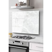 Ne Verelim Size Ocak Arkası Cam Koruyucu Tezgah Ankastre Arkası Koruyucu | Mermer Desenli