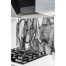 Ne Verelim Size Cam Ocak Arkası Koruyucu Ankastre Arkası Koruyucu | Siyah Dali